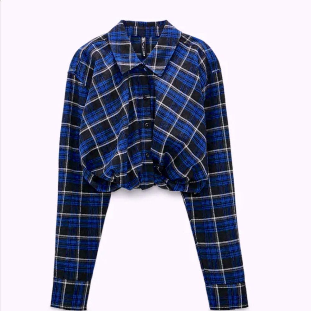Zara cropped shirt .